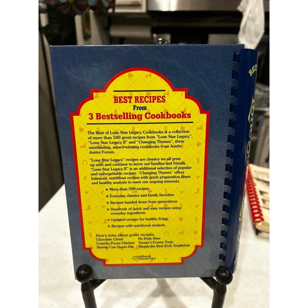 Best of Lone Star Legacy Cookbooks Austin Junior Forum Texas Spiral Bound LSL123